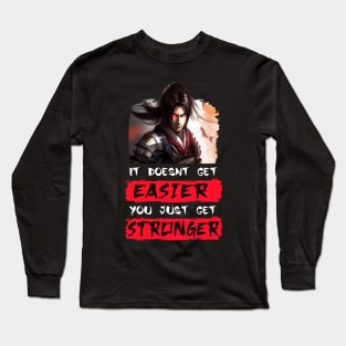 Samurai Motivation Quotes - Anime Shirt Long Sleeve T-Shirt